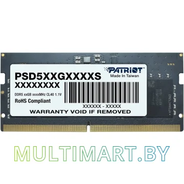 Оперативная память Patriot Signature 16GB DDR5 PC5-44800 (PSD516G560081S)